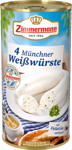 Vier Münchner Weißwürste Vier Münchner Weißwürste