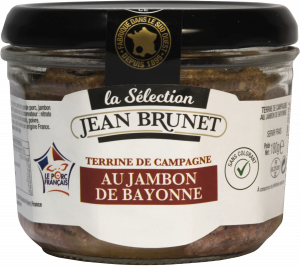 Jean Brunet Terrine de Jean Brunet Terrine de Campagne au Jambon de Bayonne VPF Paté Landterrine mit Bayonne-Schinken